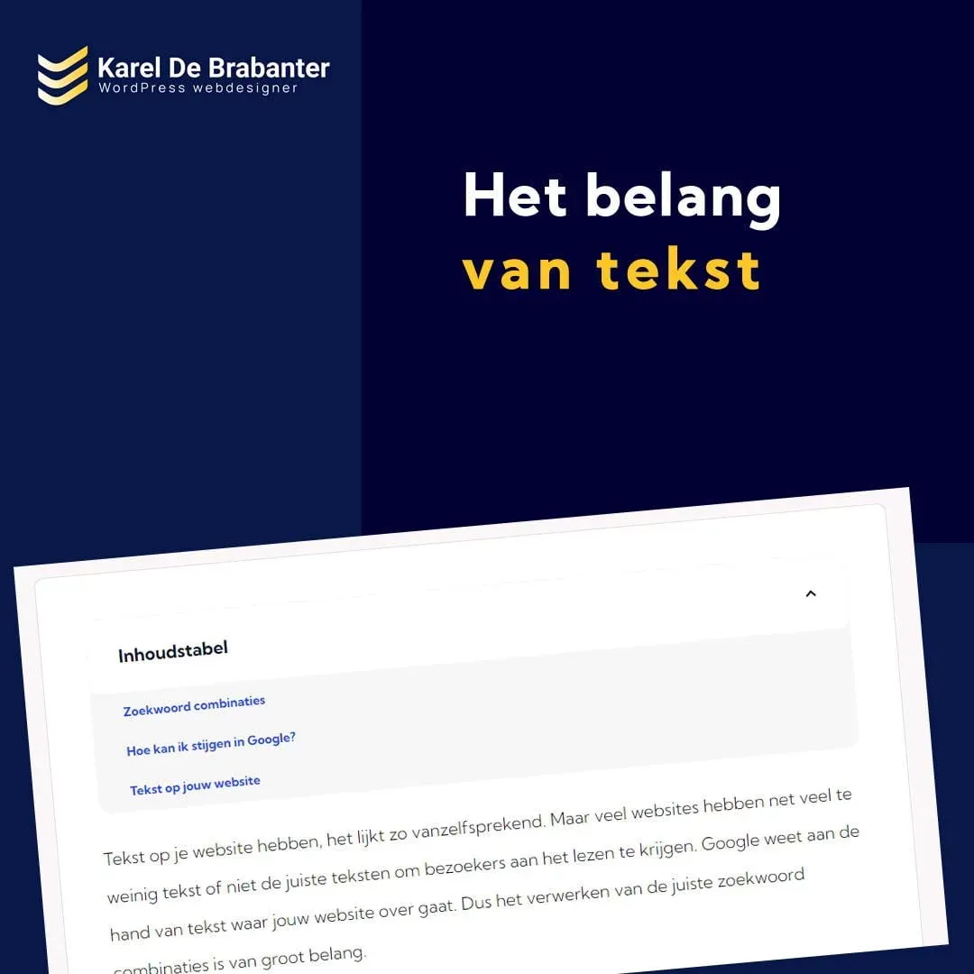 Het belang van tekst